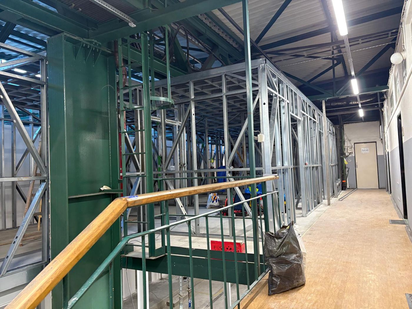 Detail LGSF ocelové konstrukce s Rigips protipožárními deskami