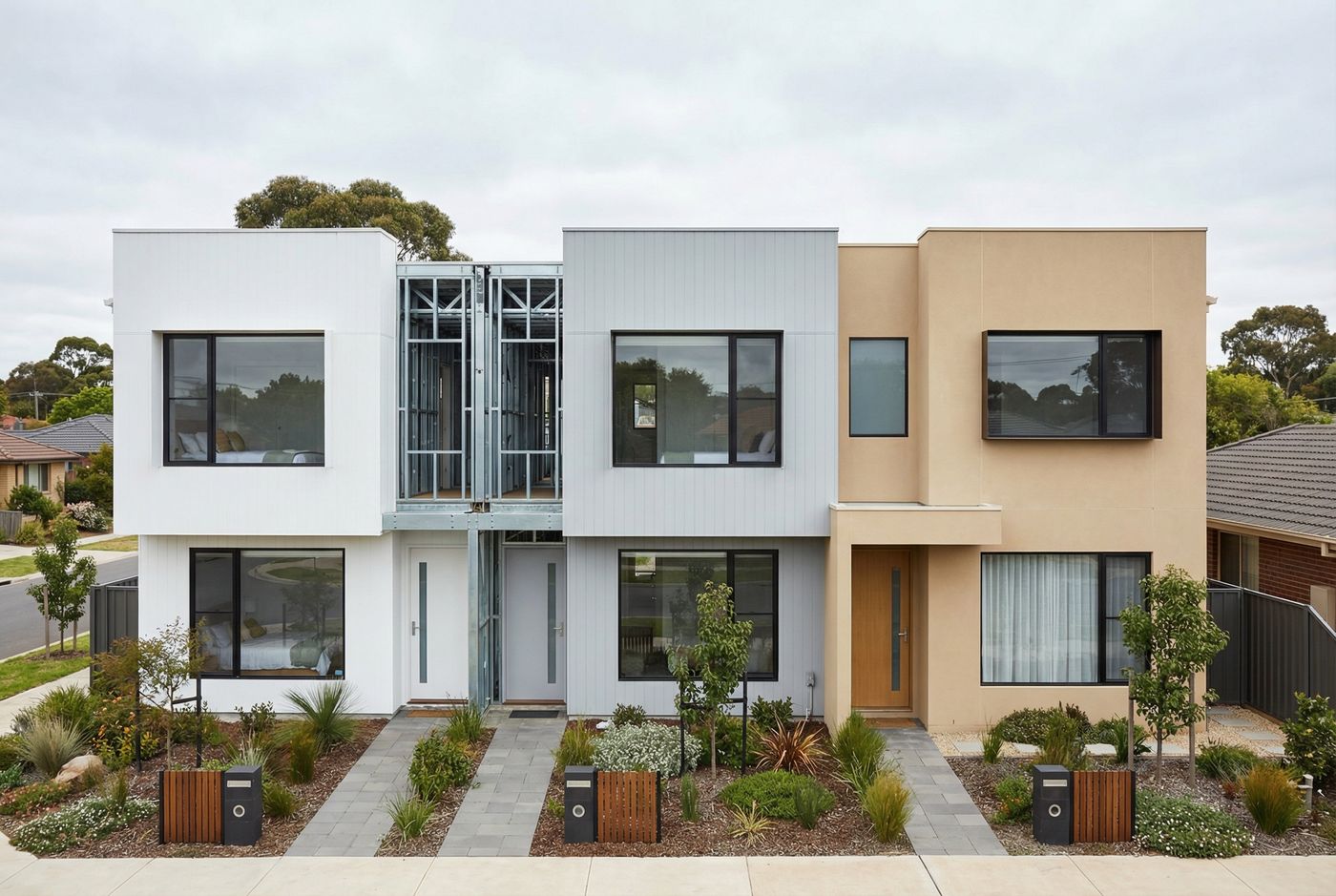 Řadové domy — LGSF konstrukce