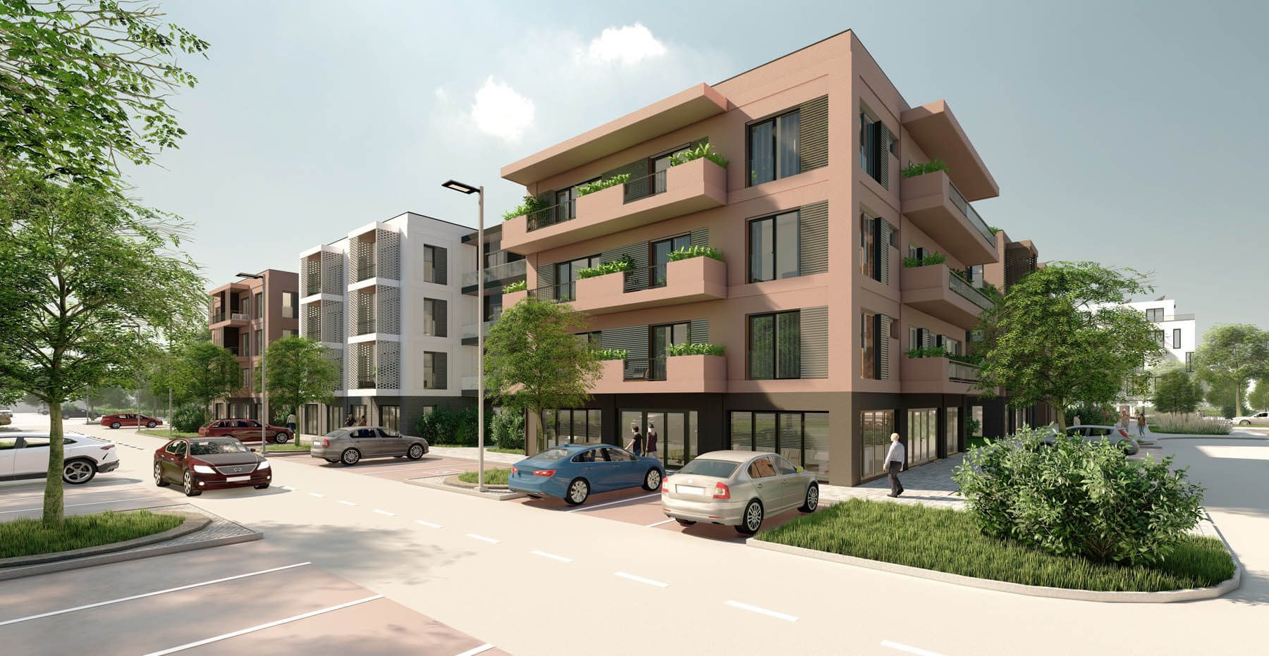 Bytový dům BD EcoFLEX — energeticky úsporný bytový dům, pohled 08