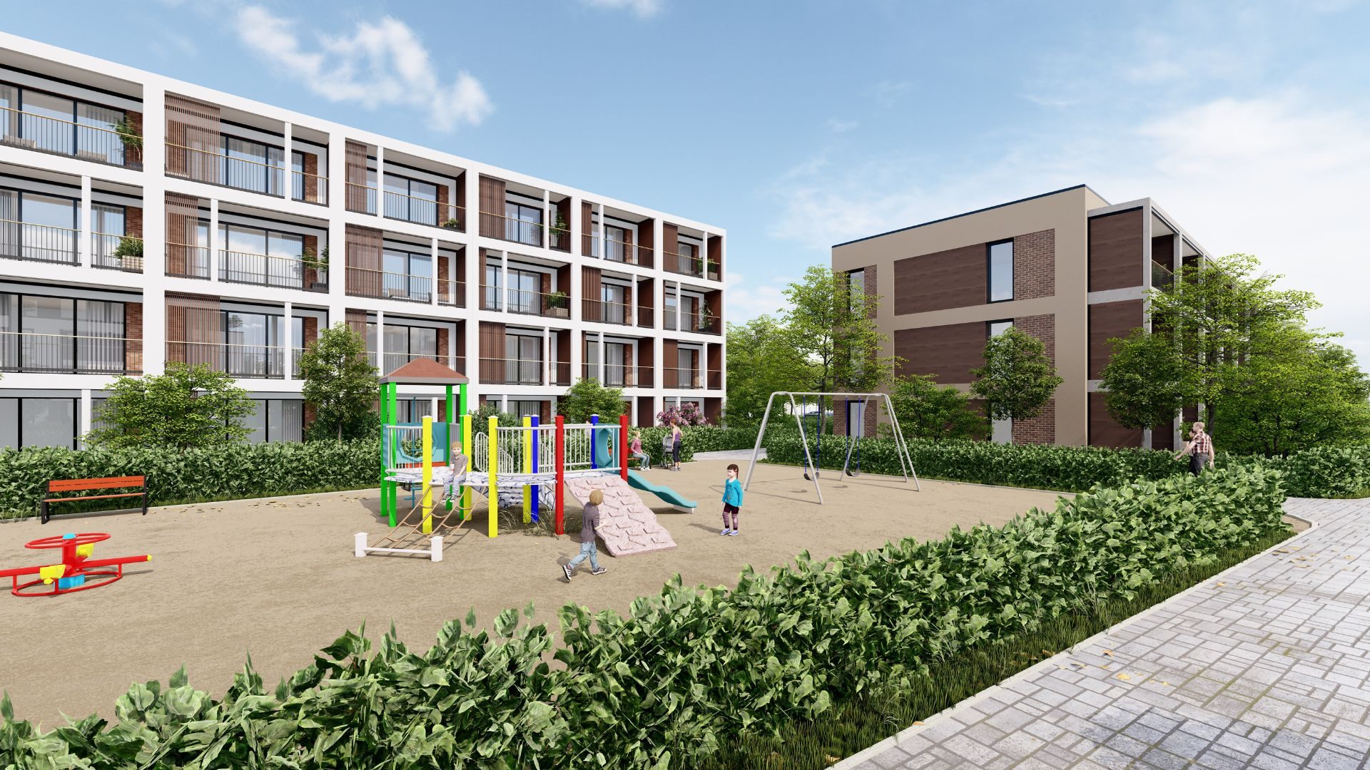 Bytový dům BD PavilonFLEX — pavlačový bytový dům, pohled 02