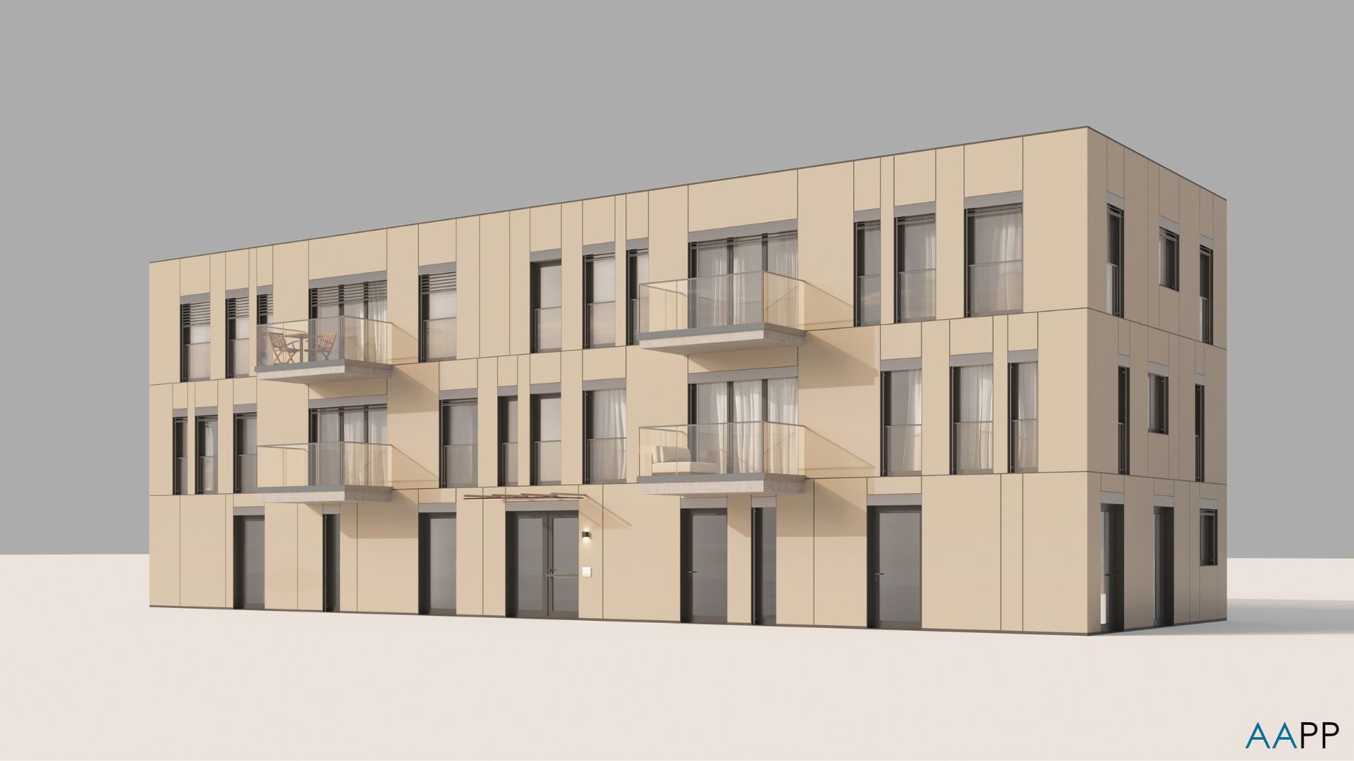 Bytový dům BD SmallFLEX — kompaktní bytový dům, pohled 01