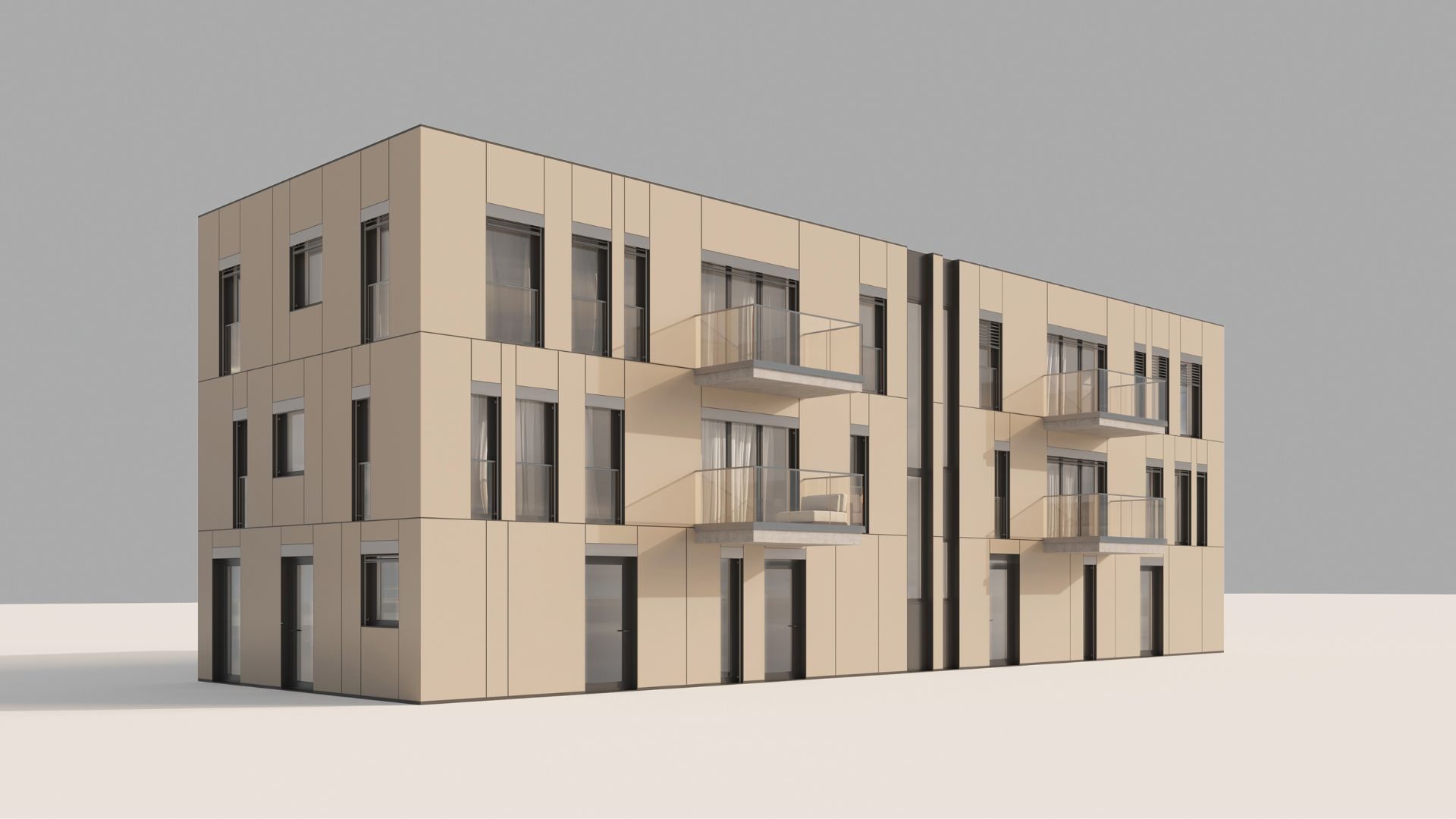 Bytový dům BD SmallFLEX — kompaktní bytový dům, pohled 03