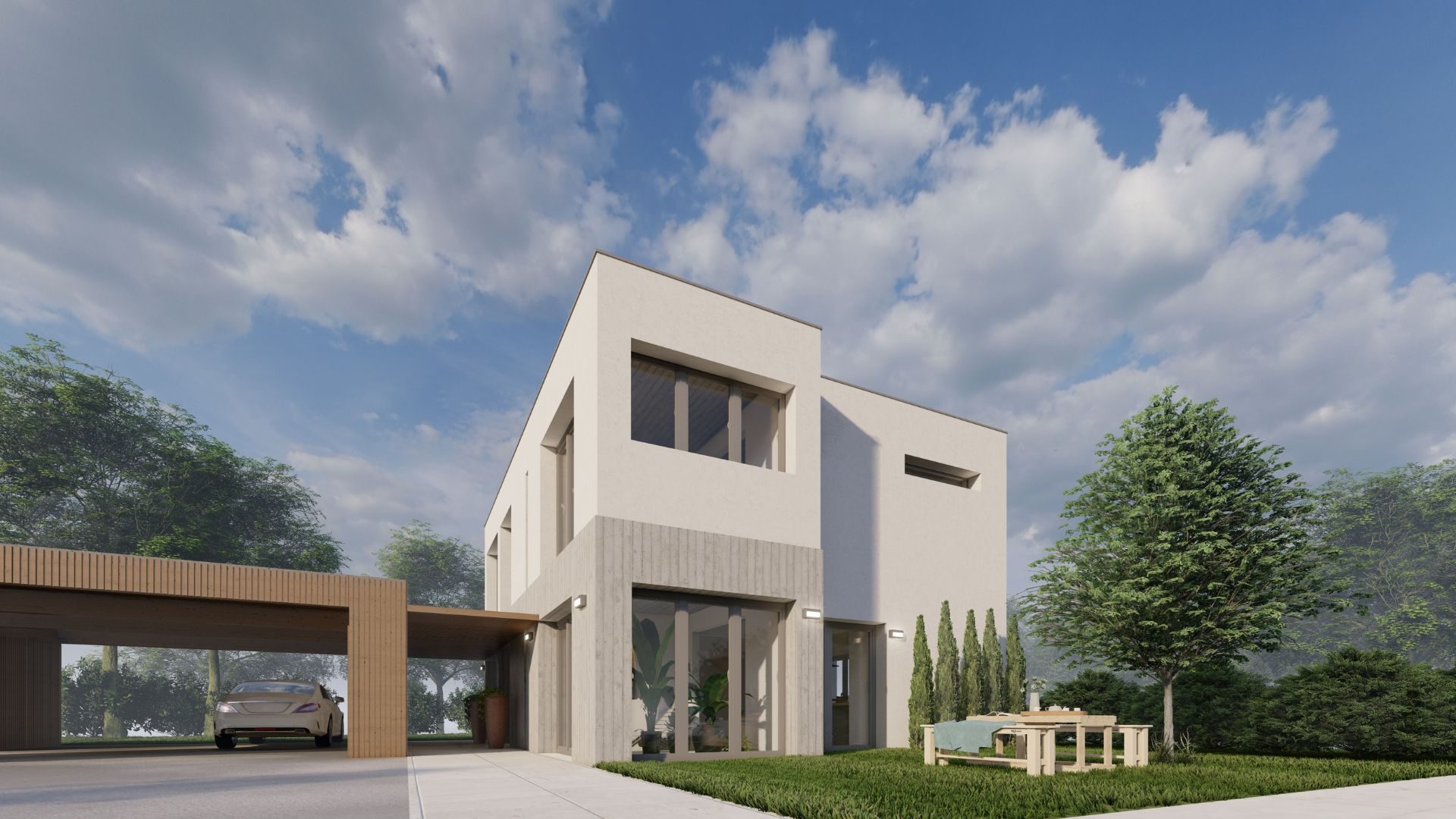 Řadový dům RD ModulFLEX — modulární řadový dům, pohled 06