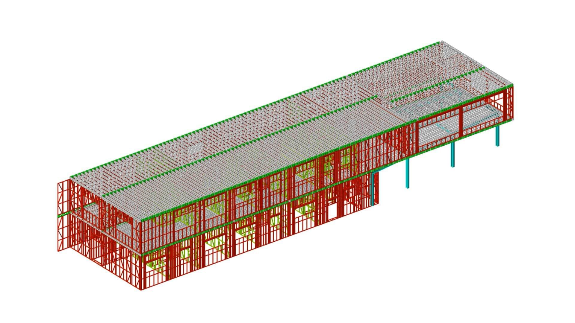 Průmyslová hala — ocelová konstrukce Skymax Living, pohled 3
